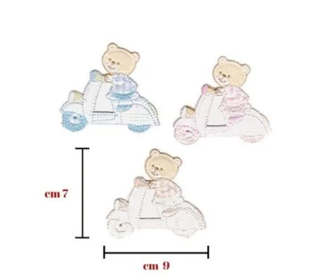 Iron-on fabric application item 01181 4 pieces