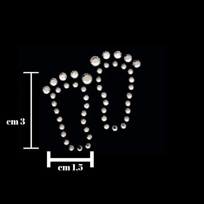 Iron-on application of rhinestones item SM233 2 pieces