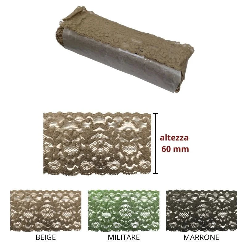 Elastic lace h 6 cm item 1427
20 meters