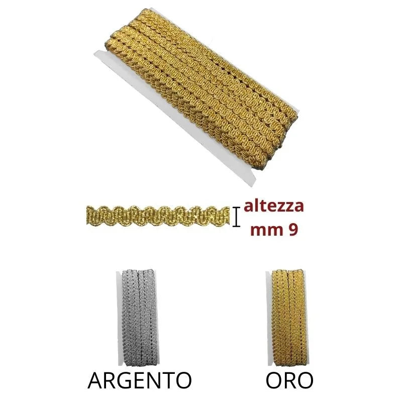 Agremano lamé trimmings h 9 mm item 4064 20 meters