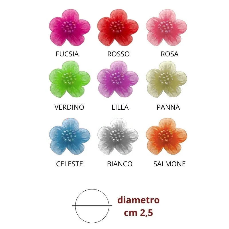 Organza flower application item 6/551 pieces 25