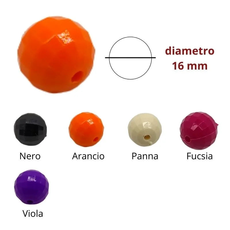 Perla sfaccettata ø mm 16 articolo 6/116/28 pezzi 45
