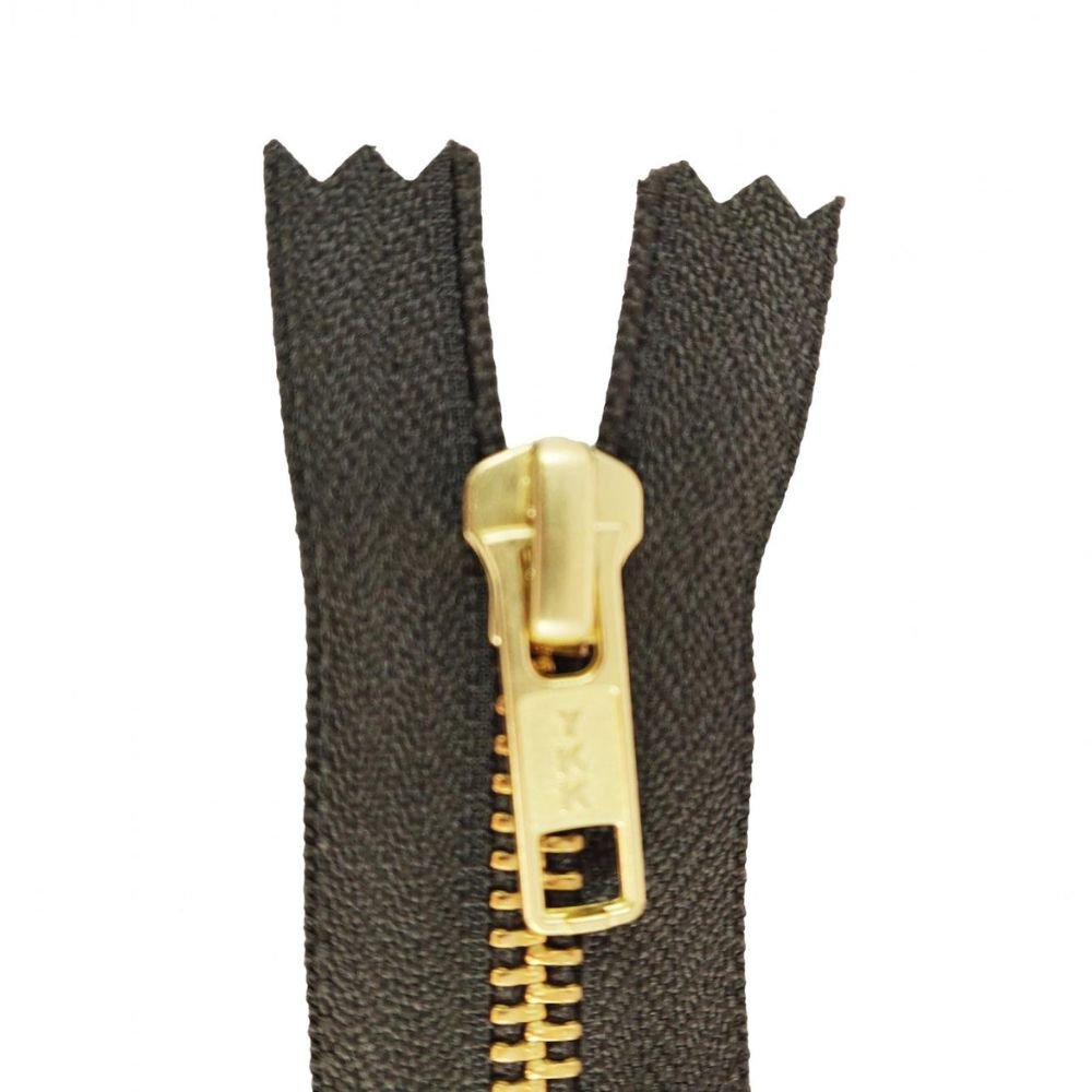 Cerniera lampo per jeans 18 cm ottone catena 4 mm articolo 1183/1/18