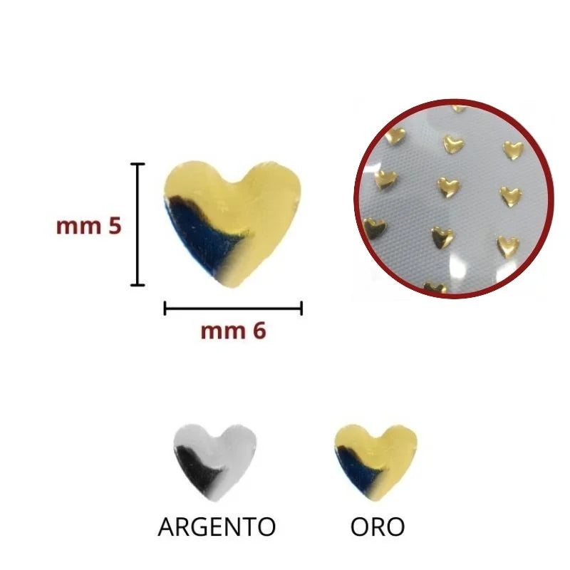 Borchia forma cuore termoadesiva articolo B20 pezzi 168