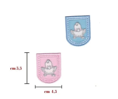 Iron-on fabric application item 7711 4 pieces