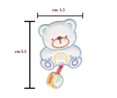 Iron-on fabric application item 8020 3 pieces