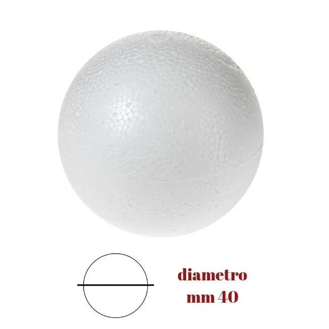 Sfera polistirolo ø mm 40 articolo 816/40 pezzi 50
