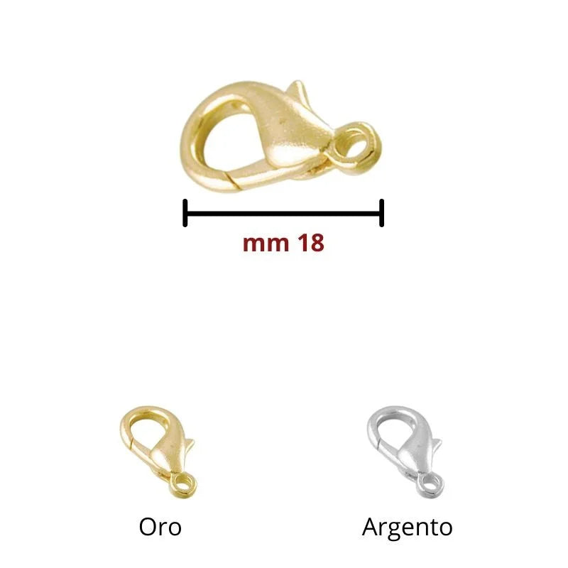 Lobster clasp necklace hook 18 mm item FF065
24 pieces