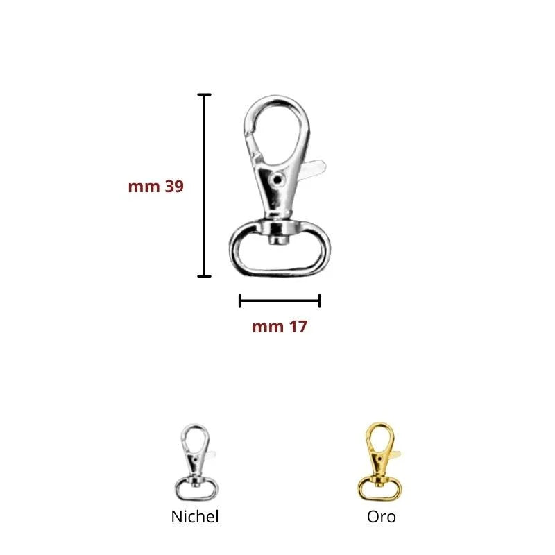 Carabiner length 39 mm item FF144 12 pieces