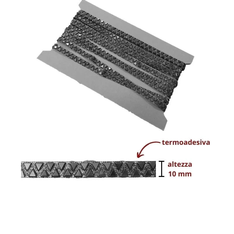 Bordo termoadesivo con pietre h cm 1 articolo 406 metri 4,5