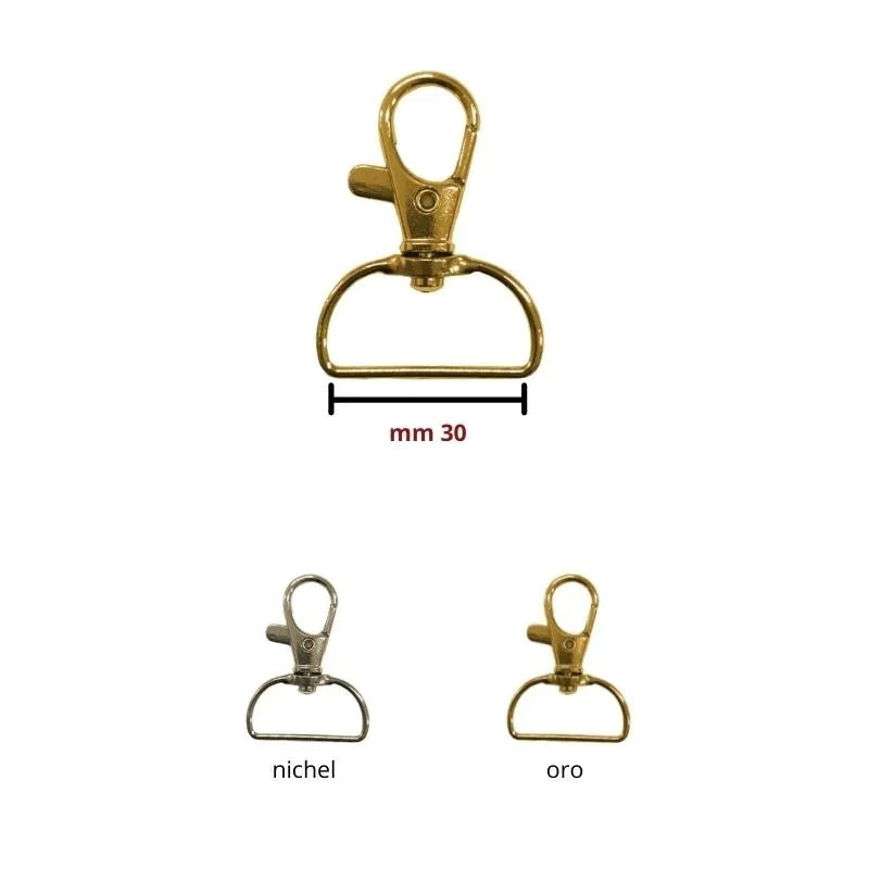 Moschettone passo mm 30 articolo FF577/30 pezzi 6