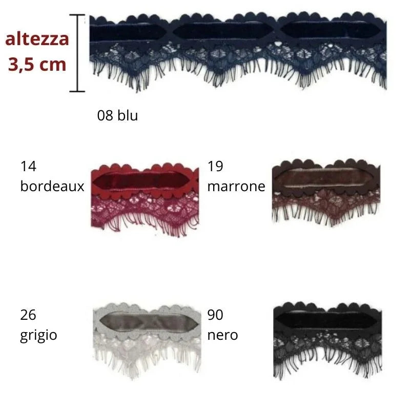 Lace and velvet trimmings item PS00066 5 meters