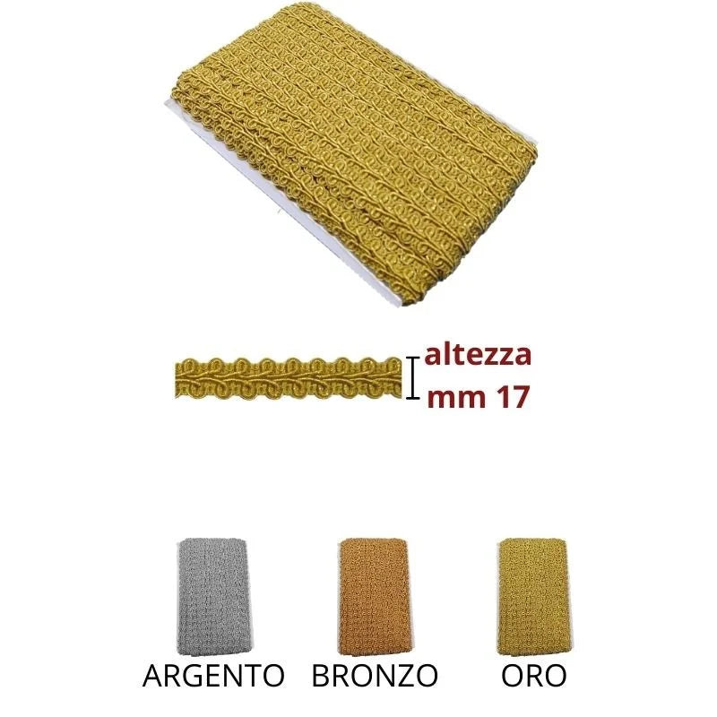 Agremano lamé trimmings h mm 17 item 5129 20 meters