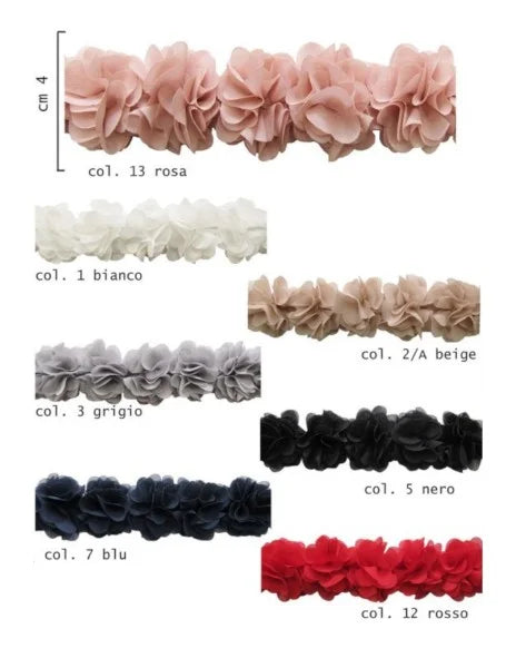 Flower trimmings h 4 cm item 1824 9 meters