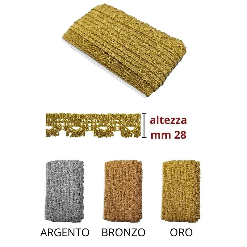 Agremano lamé trimmings h mm 28 item 5218 20 meters