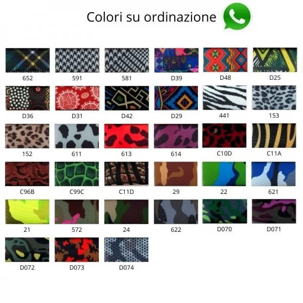 Nastro bielastico lycra fantasia H cm 10 articolo Honolulu metri 10