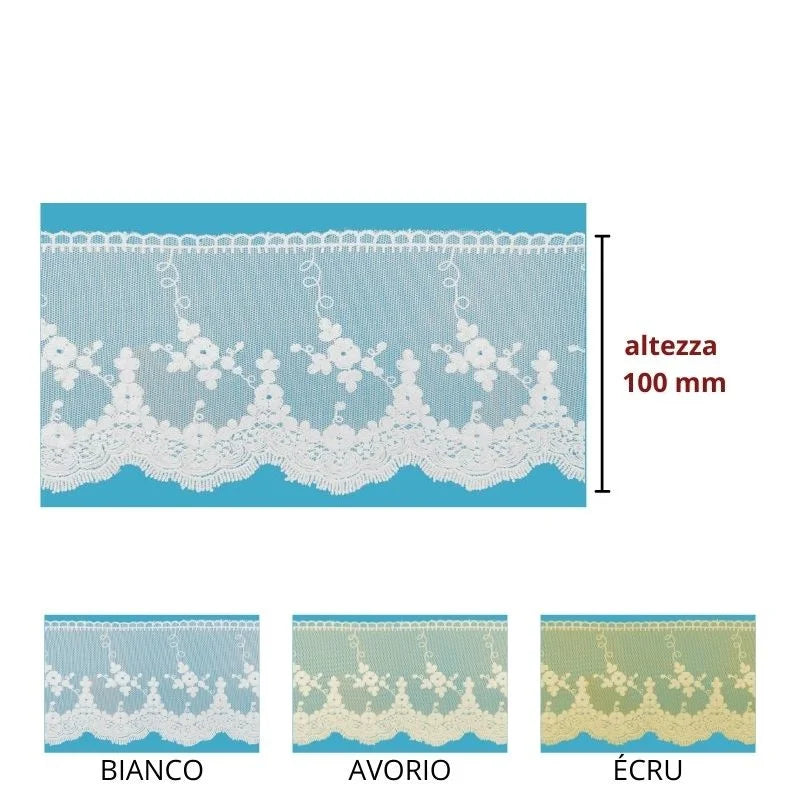 100% polyester tulle lace h 10 cm item 60117 10 meters