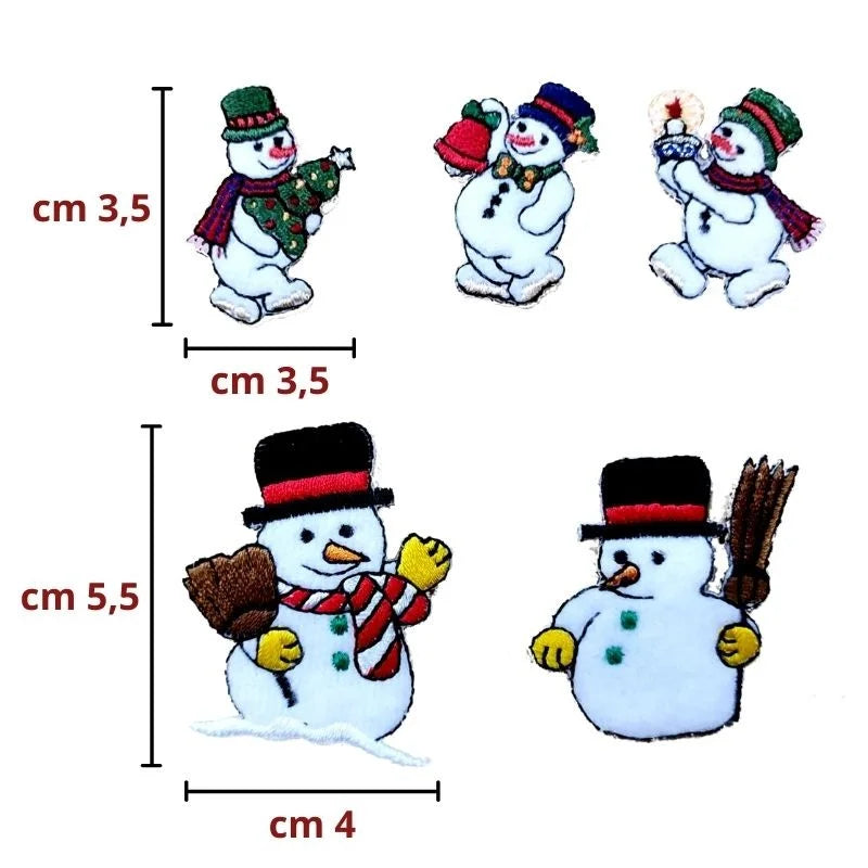 Iron-on Christmas fabric applique item AP10467 5 pieces