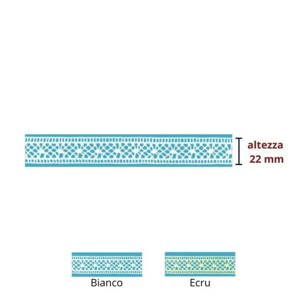 Merletto tramezzo in cotone h cm 2,2 articolo 123 metri 20