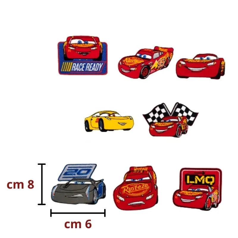 Cars 3 Iron-on Fabric Patch Item HK4347 8 Pieces