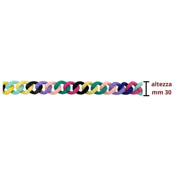 Catena in plastica multicolor h mm 30 articolo cat 6