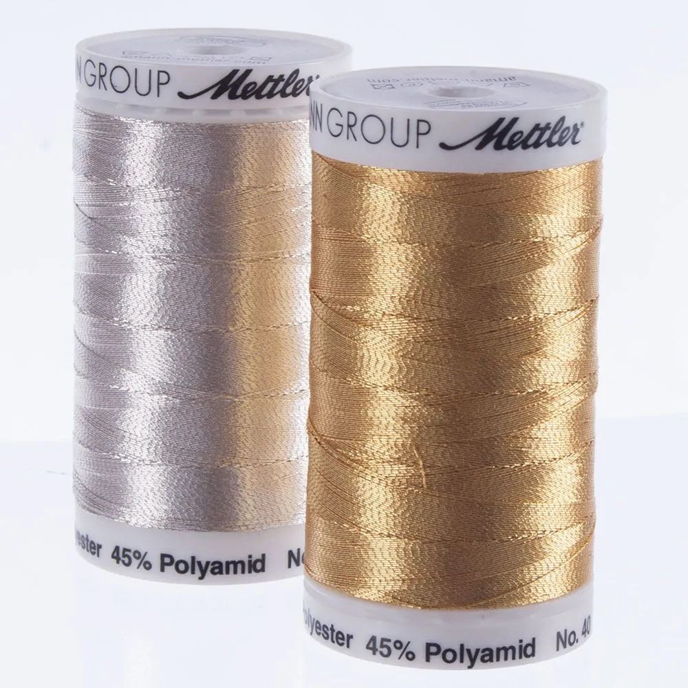 Mettler spole 600 mt laminate metallic ricamo a macchina articolo 7643 pezzi 5