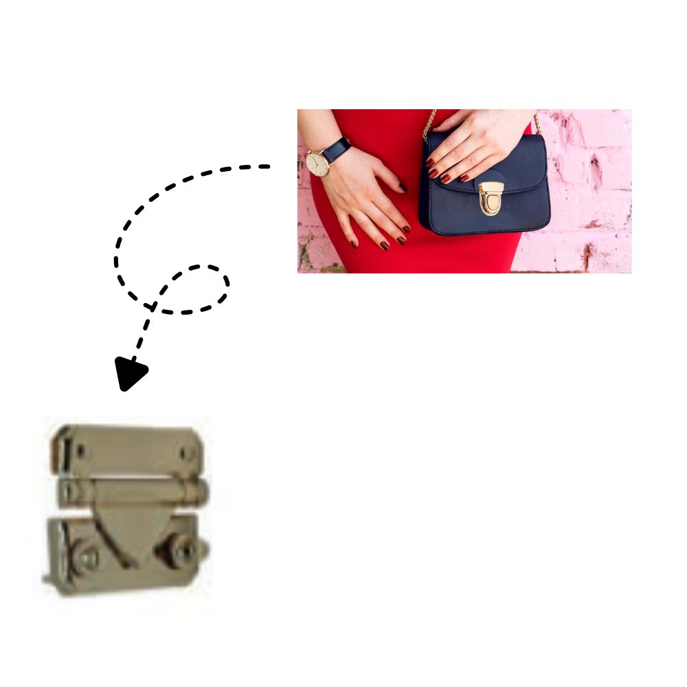 Bag accessories with push button closure mm 35 X 35 item MA235