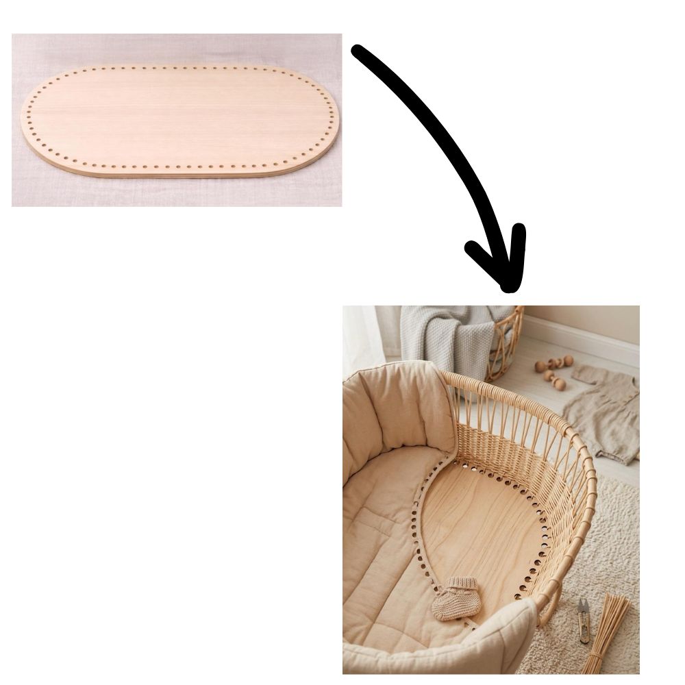 Pre-drilled wooden base for cot or dog bed 65x35 cm Item L27