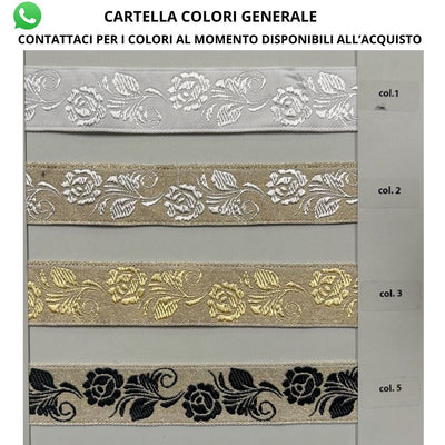 Nastro jacquard motivo Floreale H mm 30 articolo 710 metri 10