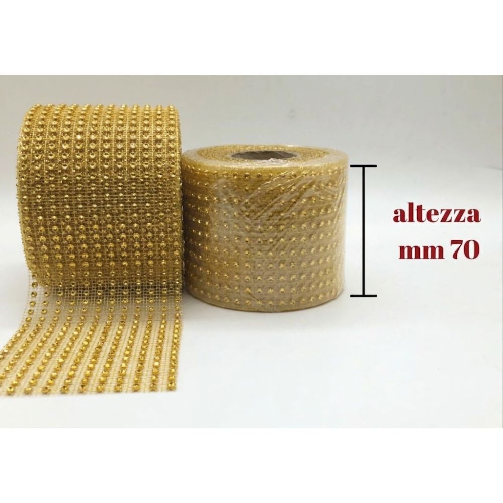 Lux polka dot tulle ribbon h 70 mm item J860/70 50 meters