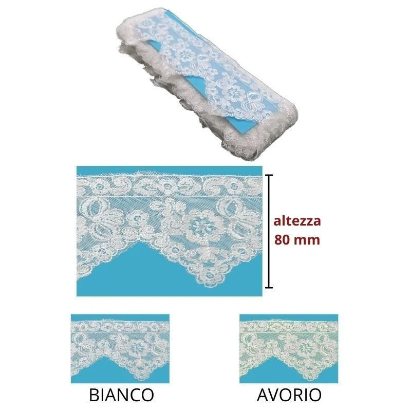 100% polyester tulle lace h 8 CM item TL127 13.70 metres