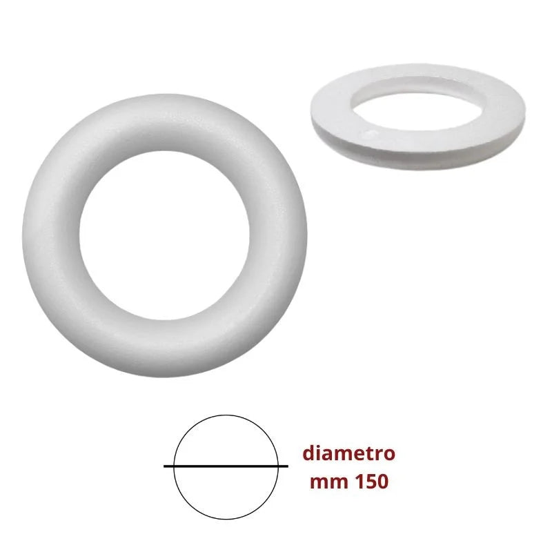Polystyrene garland flat base external ø mm 150 pieces 14