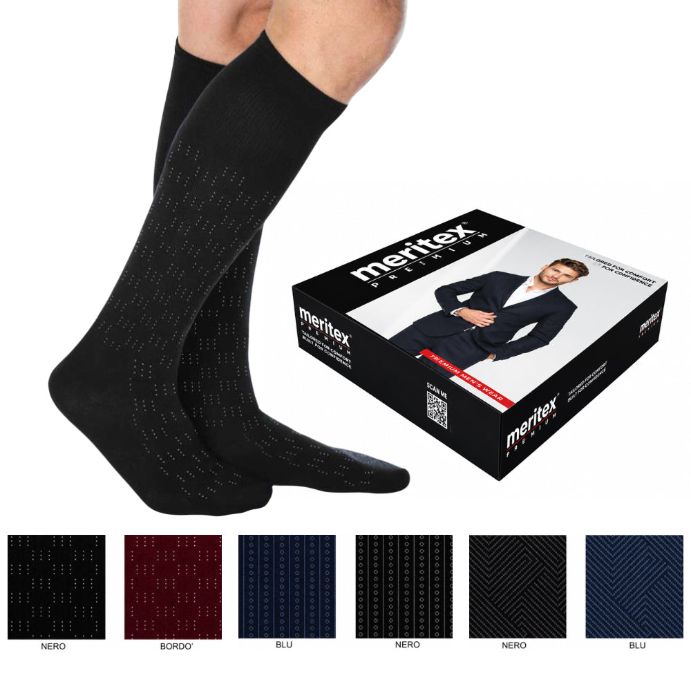Calza uomo lunga caldo cotone disegnato articolo 1238 paia 12