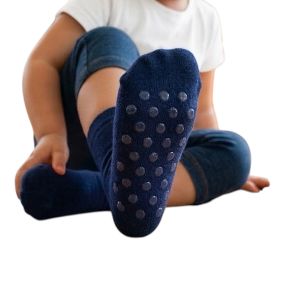 Solid color non-slip cotton socks for children, item 8003, 6 pairs