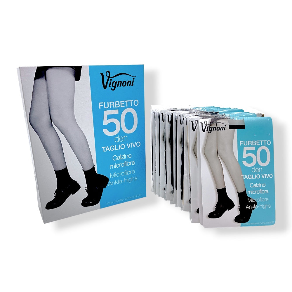 Women's microfiber 50 den sock, Furbetto 50, Vignoni, 10 pairs