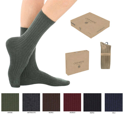 Calzino donna midi lavorata in cashmere articolo 451 paia 6