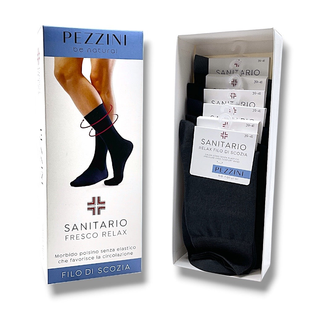 Men's sanitary socks with Scottish thread, item Ucz-750 Relax, 6 pairs