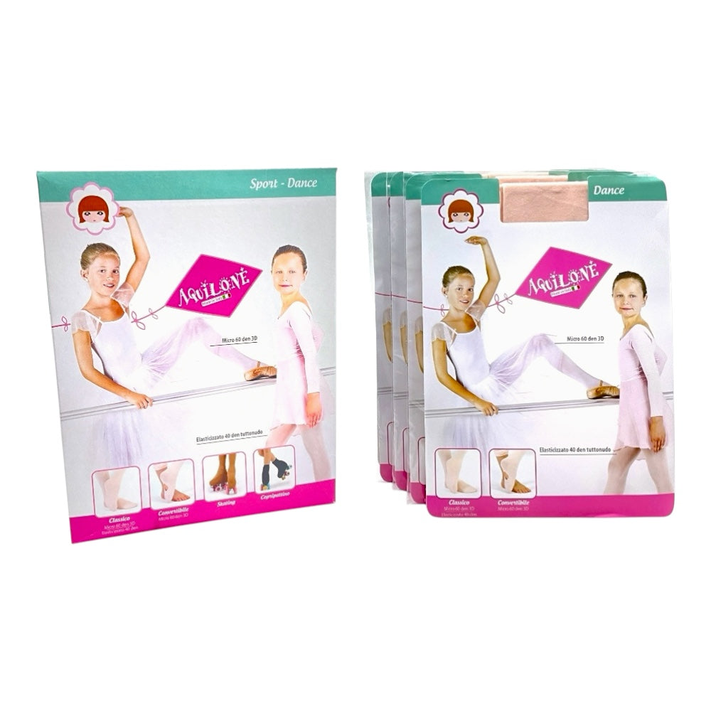 Collant bimba setificato 40 den per danza articolo Dance 40 paia 6