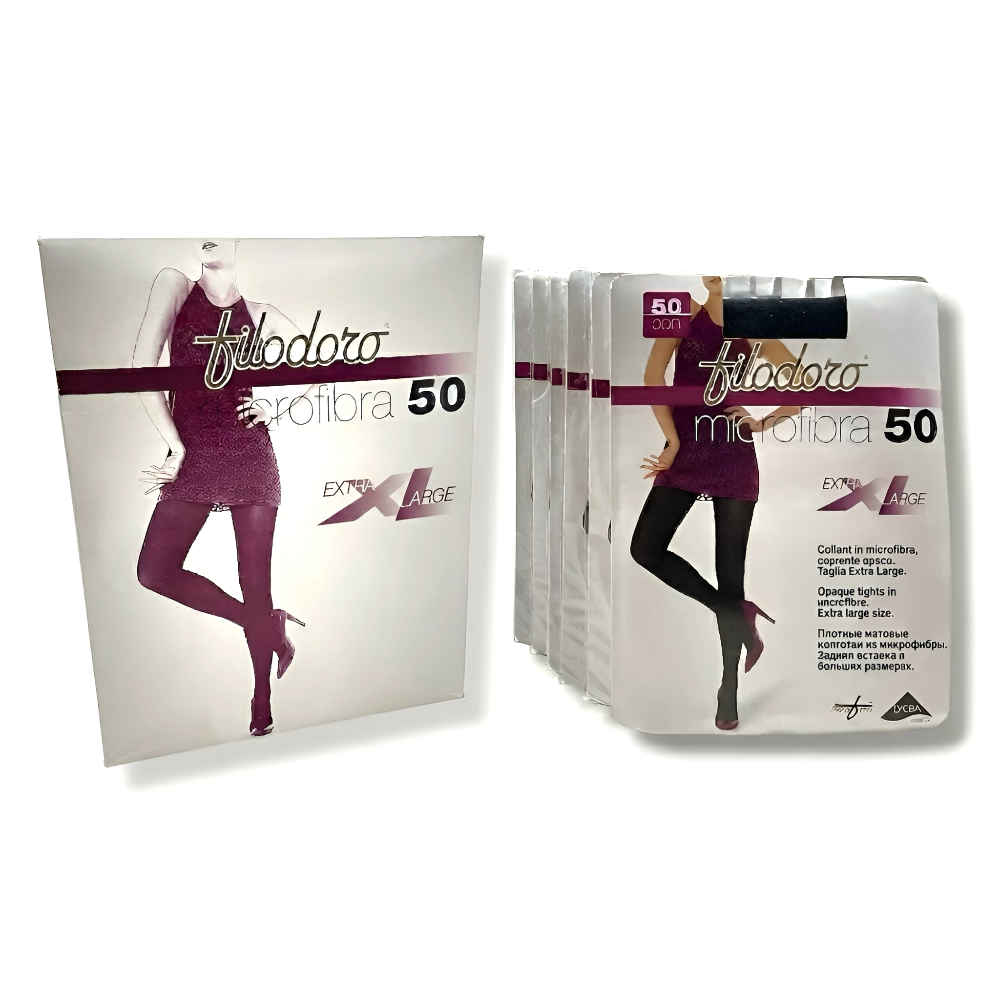 Collant donna (5 xl) microfibra 50 den opaco Filodoro paia 6