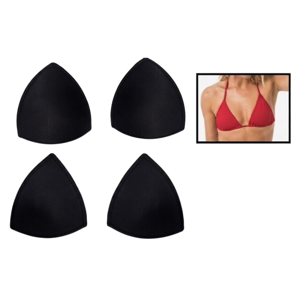 Coppe in tessuto bordate forma triangolo no push up articolo C005