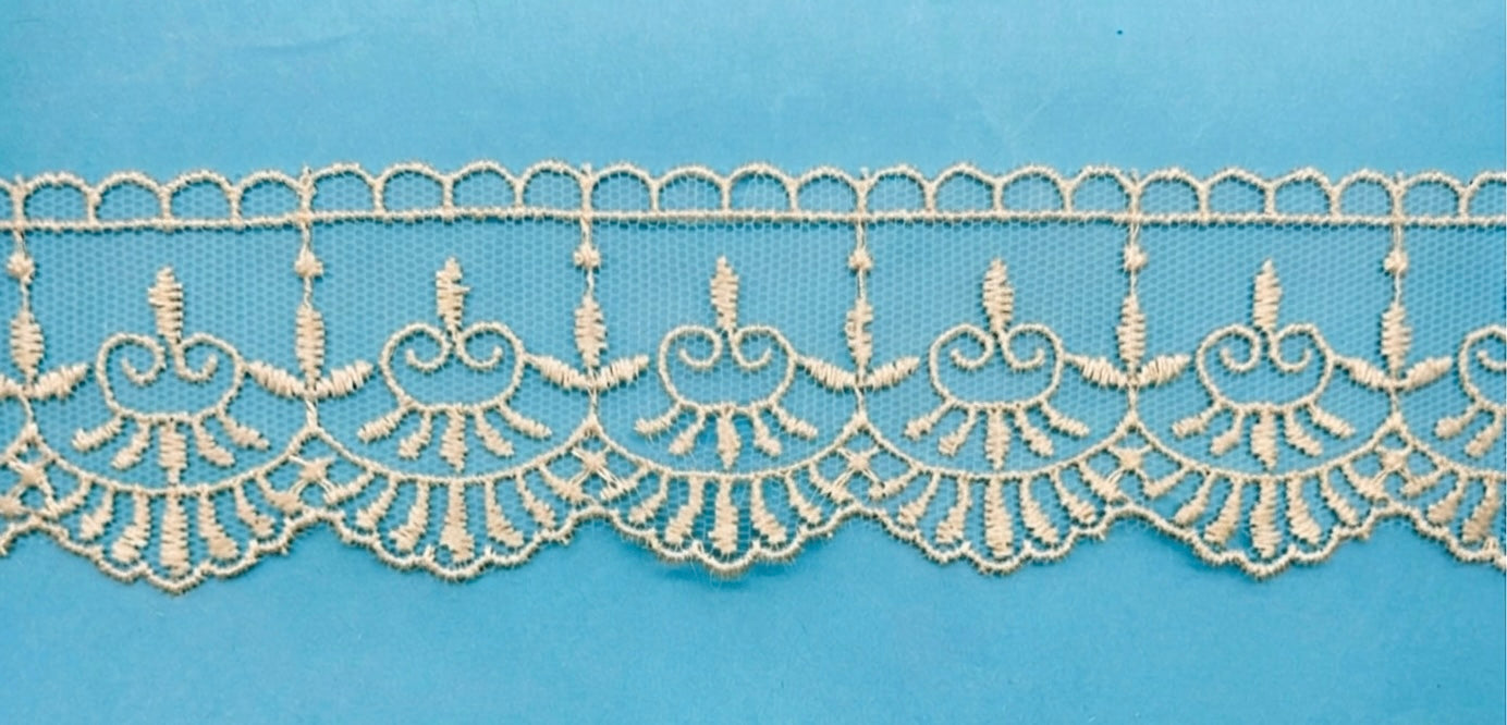 100% polyester tulle lace h 3.5 cm item 60199 10 meters