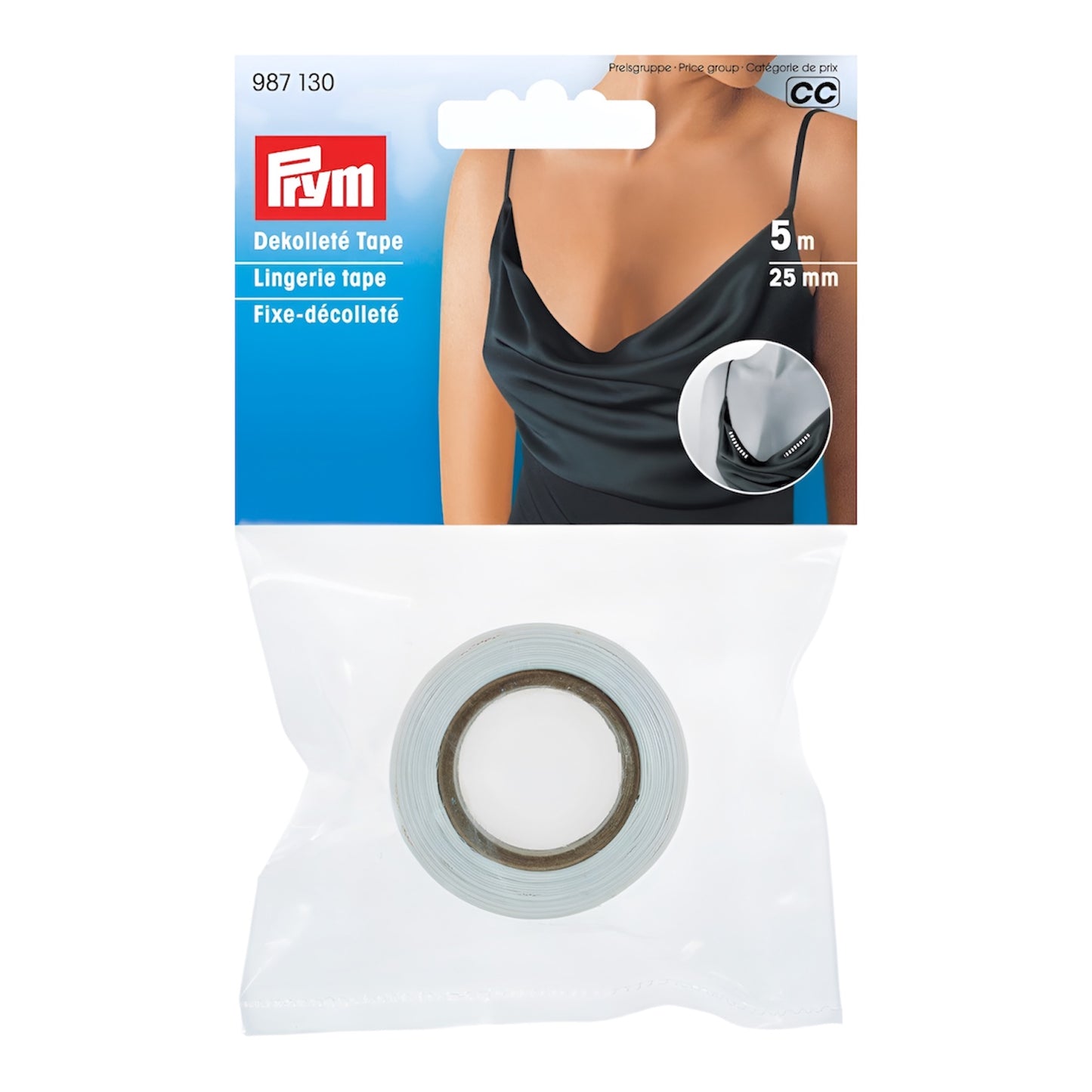 Double-sided magic tape for necklines item 987130 5 meters