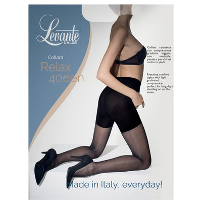 Relax 40 den (TG 1-4) collant setificato riposante Levante paia 6