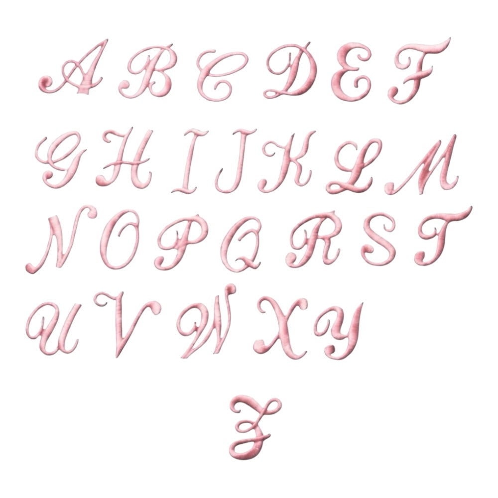 Cotton alphabet letter 2.5 cm iron-on item 56/43 pieces 6