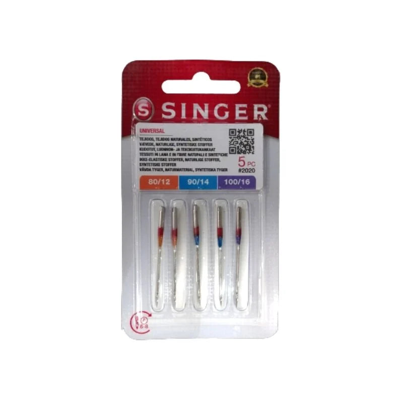Singer 2020 Cotton Fabric Machine Needles, 5 Pieces
