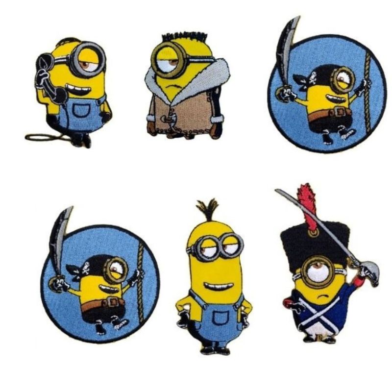 Applicazione termoadesiva tessuto Minions pezzi 6