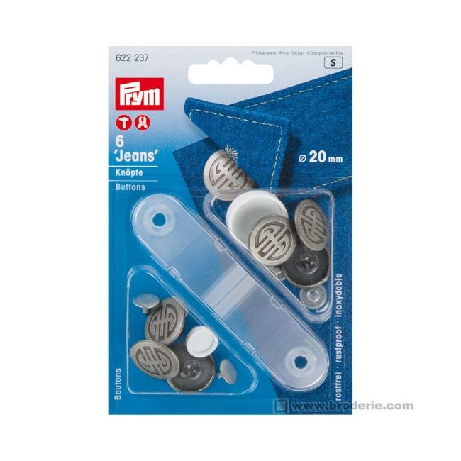 Bottone per jeans ø mm 20 articolo 622237 Prym pezzi 6