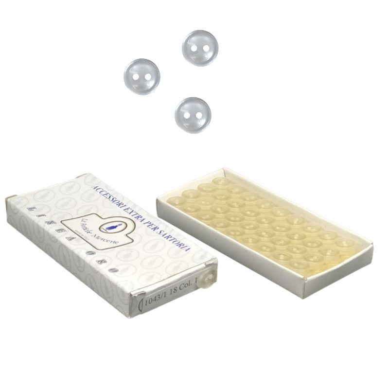 Bottoni biancheria lineato 18 articolo 1043/1 pezzi 144