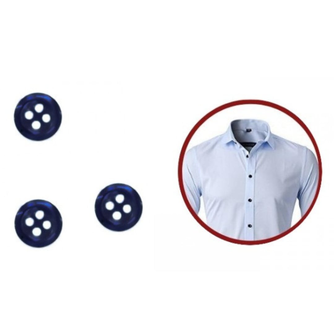 Bottoni per camicia 4 fori lineato 16 ø mm 10 pezzi 50