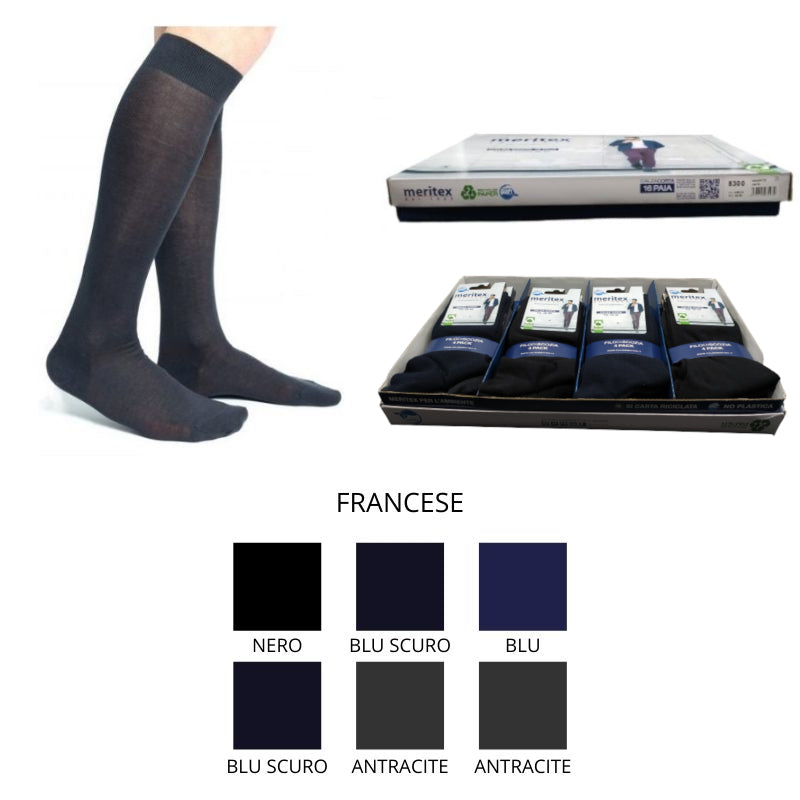 Calza uomo lunga in cotone articolo 8200 paia 12